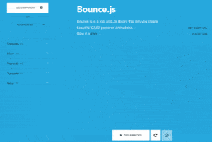Bounce.js is an easy-to-use tool to create stunning CSS3 and Javascript animations