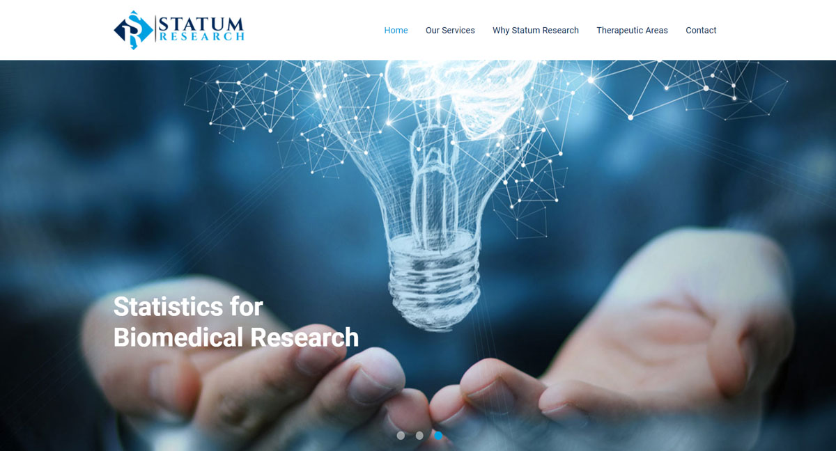 Web design for biomedical research company