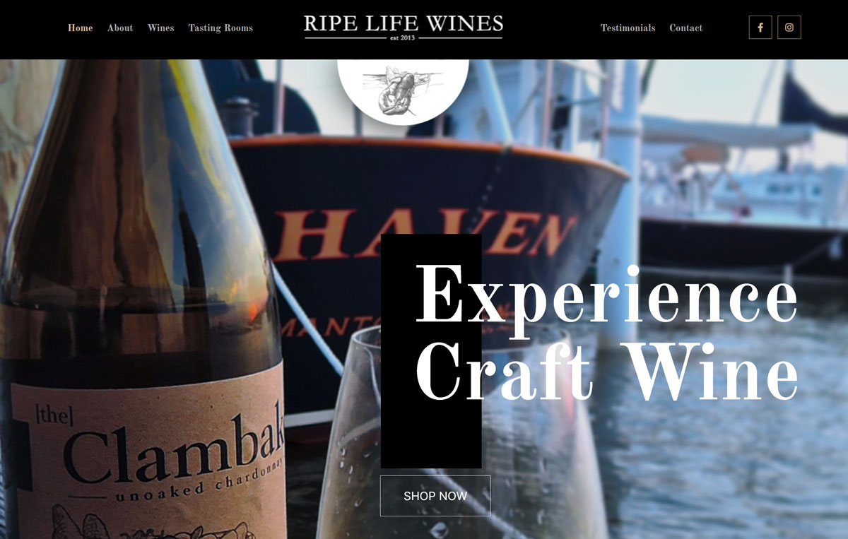 web design for wine makers